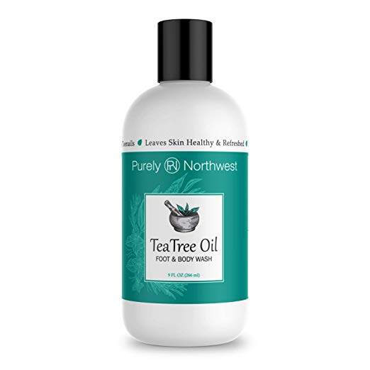 Antifungal Tea Tree Oil Body Wash, Helps Athletes Foot, Ringworm, Toenail Fungus