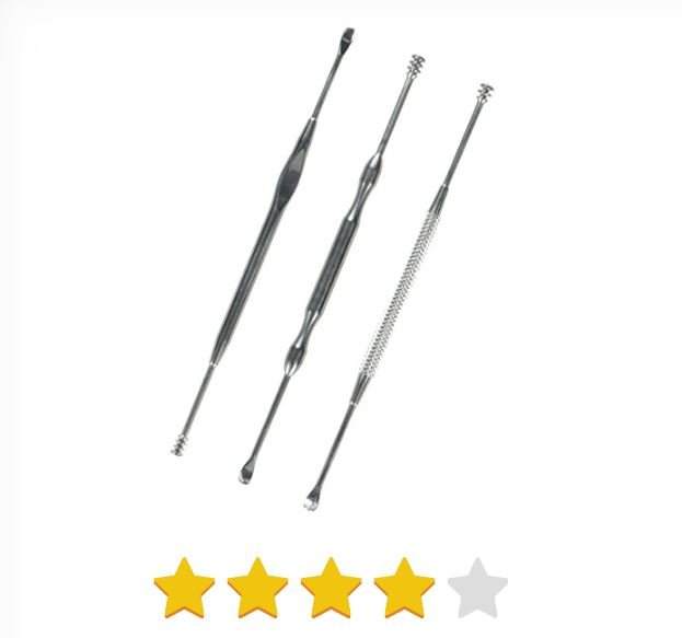 Mudder 3 Pieces Ear Pick Ear Cleaner, 304 Stainless Steel