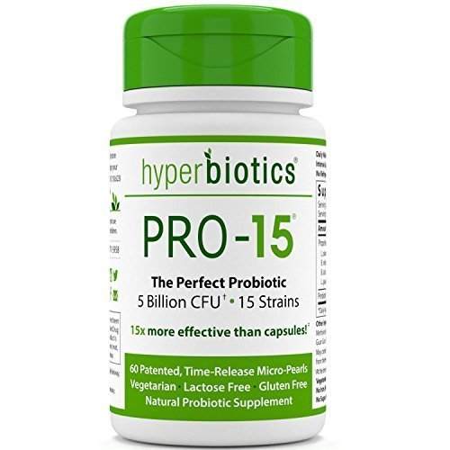Hyperbiotics PRO-15 Probiotics - 60 Daily Time Release Pearls