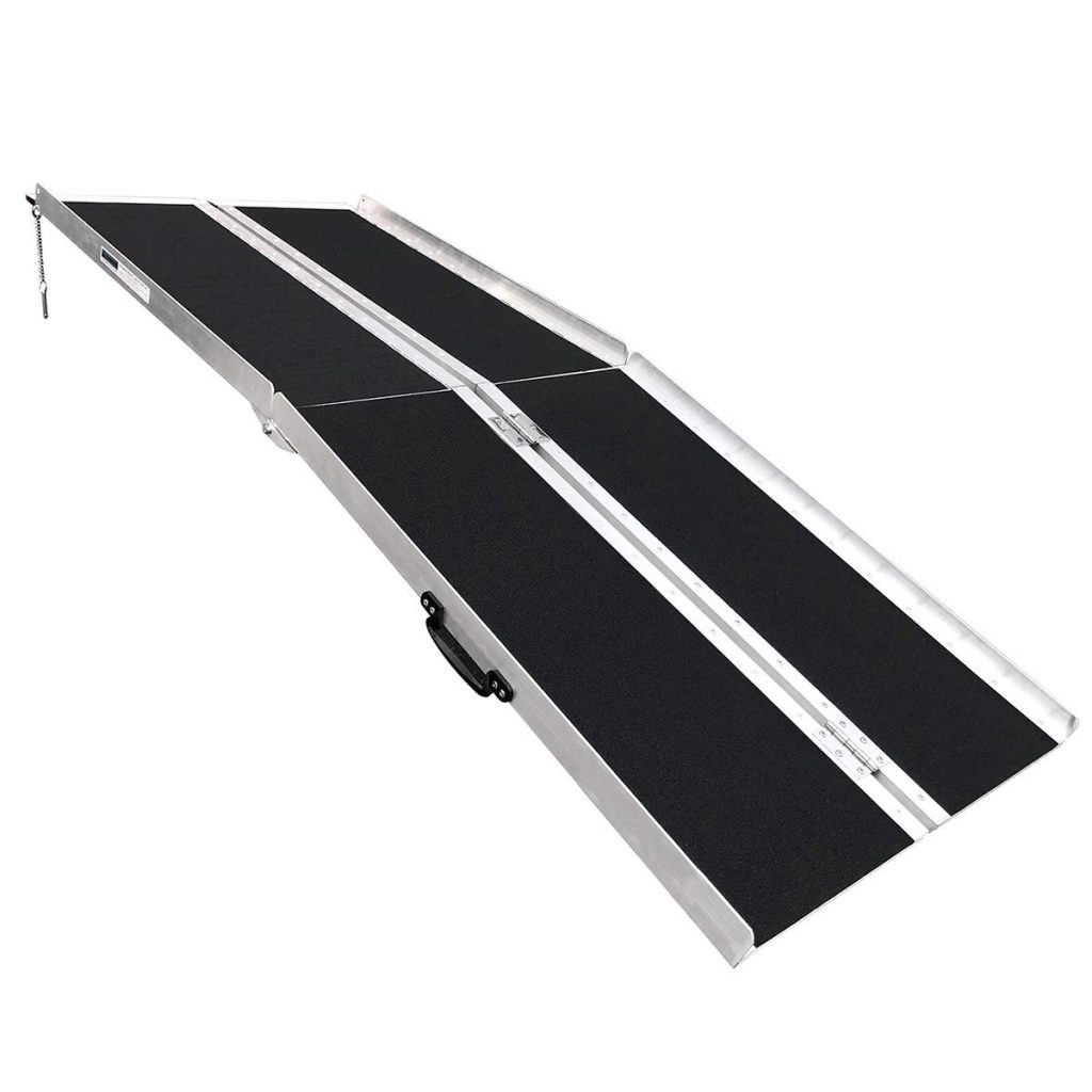Clevr 6' (72 X 31) Extra Wide Non-Skid Aluminum Wheelchair Adjustable Ramp